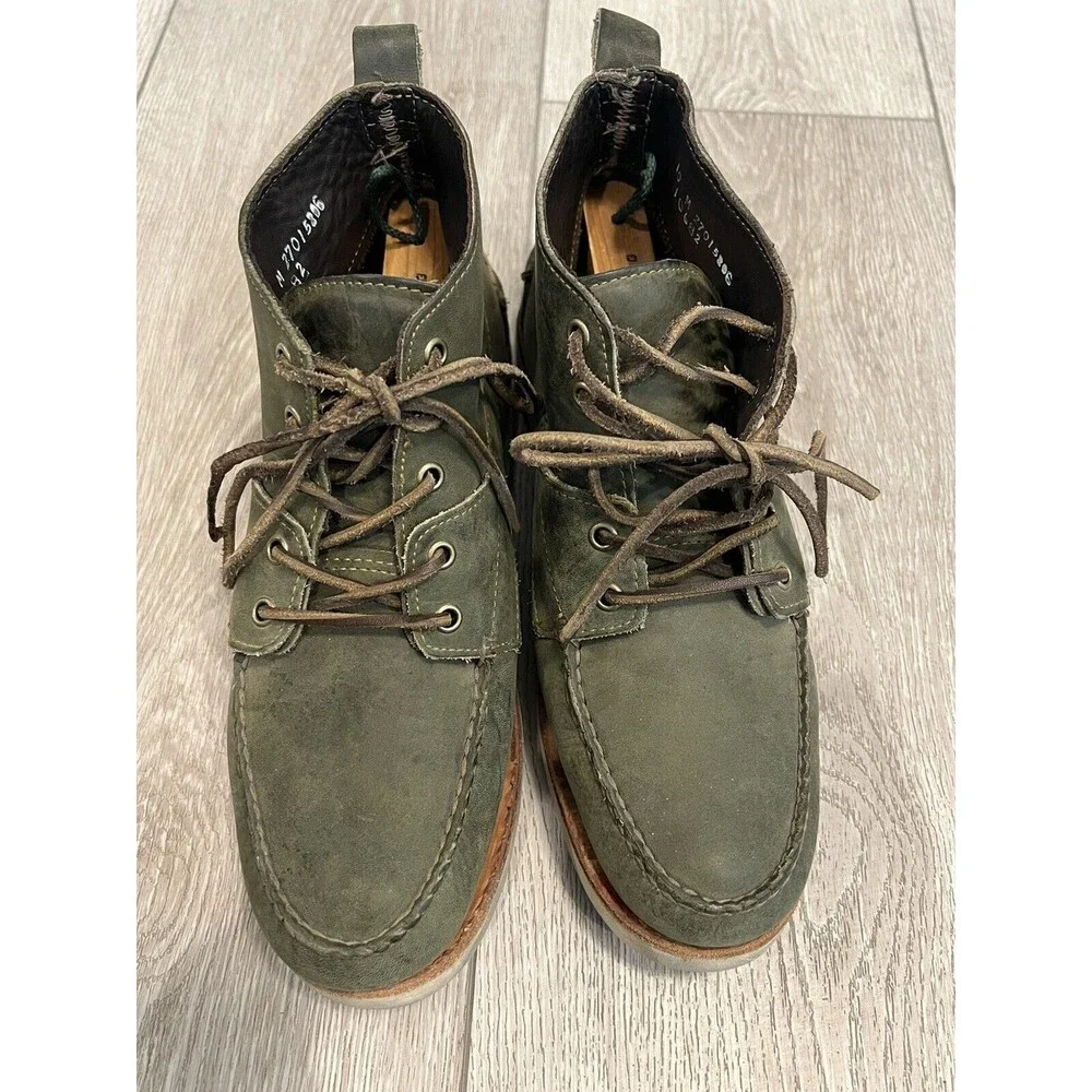Ronnie Fieg By Sebago Shoes Mens size 10M Chukka Moccasin Boots Green‎
